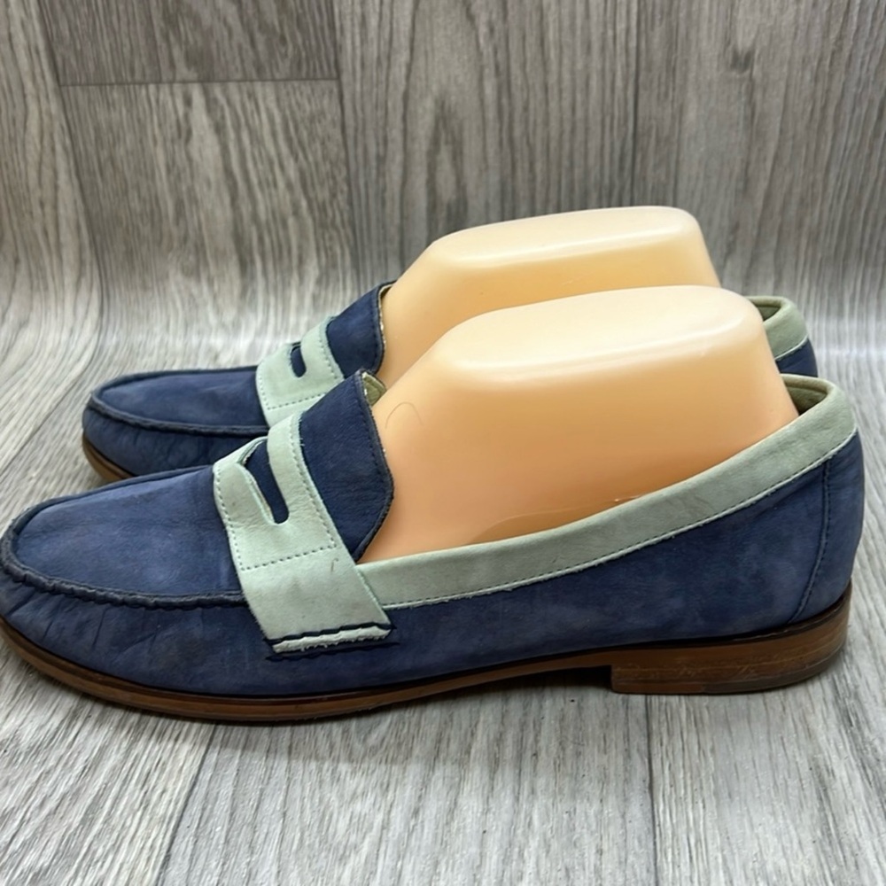 Cole Haan Navy and Light Green Loafers - Picture 4 of 10